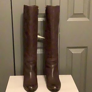 Franco Sarto Chocolate Brown Leather Boots